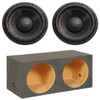 DB Drive WDX15G2R.2 Package | Dual 15 Inch 2500W DVC 2 Ohm Subwoofers & QPower HD Sealed Box