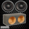 DB Drive WDX15G2R.2 Package | Dual 15 Inch 2500W DVC 2 Ohm Subwoofers & QPower HD Sealed Box