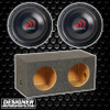 Massive Audio GTX104H Package | Dual 10 Inch 1600W DVC 4 Ohm Subwoofers & QPower HD Sealed Box