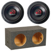 Massive Audio GTX104H Package | Dual 10 Inch 1600W DVC 4 Ohm Subwoofers & QPower HD Sealed Box