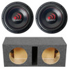 Massive Audio GTX104H Package | Dual 10 Inch 1600W DVC 4 Ohm Subwoofers & QPower HD Ported Box