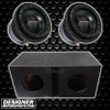American Bass GODZILLA 8 Package | Dual 8 Inch 2400W DVC 2 Ohm Subwoofers & QBomb Ported Box