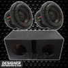 DB Drive WDX8G2R.4 Package | Dual 8 Inch 1500W Max DVC 4 Ohm Subwoofers & QBomb Ported Box