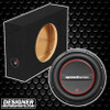 DB Drive SPF10D4 Package | 10 Inch 1000W Max DVC 4 Ohm Shallow Subwoofer & QPower Sealed Slim Box