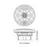 DB Drive APS65B | 6.5 Inch 250W 4 Ohm 2-Way Coaxial Marine Speakers (4 Pack) PHOTO OF DIMENSIONS