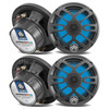 DB Drive APS65RGB | 6.5 Inch 250W 4 Ohm 2-Way Coaxial Marine Speakers (4 Pack) w/RGB