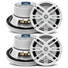 DB Drive APS65W | 6.5 Inch 250W 4 Ohm 2-Way Coaxial Marine Speakers (4 Pack)