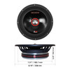 DB Drive P3M 8C | 8 Inch 275W 8 Ohm Pro Midrange Speakers (4 Pack) PHOTO OF DIMENSIONS