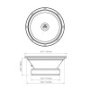 DB Drive P4M 6SB | 6.5 Inch 275W 4 Ohm Sealed Back Pro Speakers (Pair) PHOTO OF DIMENSIONS