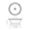 DB Drive P4M 6SB | 6.5 Inch 275W 4 Ohm Sealed Back Pro Speakers (4 Pack) PHOTO OF DIMENSIONS