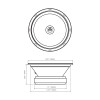 DB Drive P4M 8SB | 8 Inch 325W 4 Ohm Sealed Back Pro Speakers (Pair) PHOTO OF DIMENSIONS