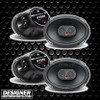 DB Drive PTS69 | 6x9 Inch 350W 2 Ohm 3-Way Coaxial Speakers (4 Pack)