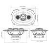 DB Drive S69 | 6x9 Inch 450W 4 Ohm 4-Way Coaxial Speakers (4 Pack)