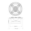 DB Drive WDX6MOTO-G2 | 6.5 Inch 400W 4 Ohm 2-Way Coaxial Speakers (4 Pack) PHOTO OF DIMENSIONS