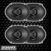 Blaupunkt BPS-E683 | E-Series 6x8 Inch 60W 4 Ohm 3-Way Coaxial Speakers (4 Pack)
