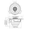DB Drive WDX 4 Inch 325W 4 Ohm 2-Way Coaxial Speakers for JEEP | WDX4-JP (Pair) PHOTO OF DIMENSIONS