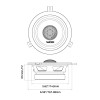 DB Drive WDX 6.5 Inch 350W 4 Ohm 2-Way Coaxial Speakers for JEEP | WDX65-JP (Pair) PHOTO OF DIMENSIONS