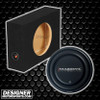 Massive Audio GTS 10 Inch 600W D4 Ohm Slim Subwoofer & QPower Sealed Slim Box