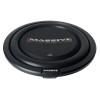 Massive Audio GTS 12 Package | 12" 600W D4 Slim Subwoofer & QBomb Sealed Downfire Box ANGLED PHOTO OF SUB