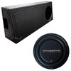 Massive Audio GTS 12 Inch 600W D4 Ohm Slim Subwoofer & QBomb Ported Truck Box