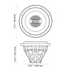 DB Drive Euphoria EWX NEO 6.5 Inch 500W DVC 4 Ohm Subwoofer | EWX6NEO PHOTO OF DIMENSIONS