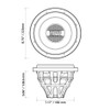 DB Drive Euphoria EWX NEO 8 Inch 600W DVC 4 Ohm Subwoofers | EWX8NEO (Pair) PHOTO OF DIMENSIONS