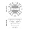 DB Drive Euphoria EWXB 12 Inch 2500W DVC 4 Ohm Subwoofer | EWXB12D4 PHOTO OF DIMENSIONS