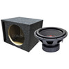 DD Audio 500-Series 512e Package | 12" 2100W D4 Ohm Subwoofer & QPower HD Ported Box