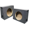 QPower QHDTW10S | 10 Inch Heavy-Duty Sealed Shallow Slim Subwoofer Boxes (Pair)