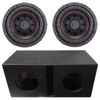 Massive Audio GTR 8 Package | Dual 8" 1000W D2 Subwoofers & QBomb Ported Box