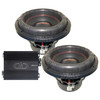 American Bass XFL-1244 Subwoofers Pair & DD Audio SS3000 Monoblock Amplifier Package