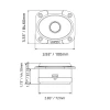 DB Drive WDX5-TW | 1.5 Inch 300W 4 Ohm Aluminum Dome Pro Tweeters (4 Pack) PHOTO OF DIMENSIONS