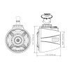 DB Drive APT65MOTO-CD | 6.5 Inch 250W Loaded Tower Speaker Pod Enclosures (Pair) PHOTO OF DIMENSIONS