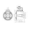 DB Drive APT65MOTO-G2 | 6.5 Inch 400W Loaded Tower Speaker Pod Enclosures (Pair) PHOTO OF DIMENSIONS