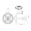DB Drive APT10MOTO-G2 | 10 Inch 750W Loaded Tower Speaker Pod Enclosures (Pair) PHOTO OF DIMENSIONS