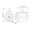 DB Drive APT65RGB | 6.5 Inch 180W Loaded Tower Speaker Pod Enclosures (Pair) PHOTO OF DIMENSIONS
