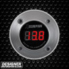 XScorpion DVM3RS | LED Digital Battery Volt Meter Gauge | Red & Silver