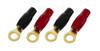 Audiopipe PBTR0 | 0 Gauge 5/16" Ring Terminals (4 Pack) | Black & Red