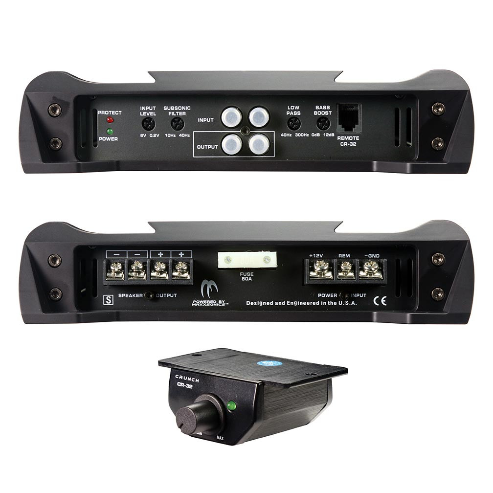 Crunch GTRII-4000.1D | 4000W Max Monoblock Subwoofer Amplifier