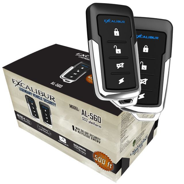 Excalibur AL-560 | 1-Way Keyless Entry Alarm System with Remotes