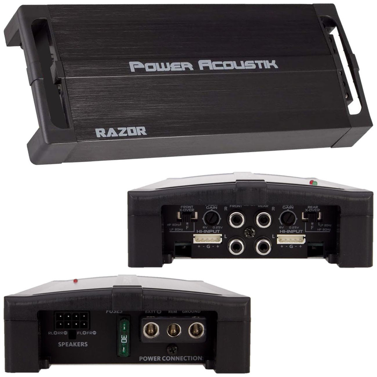 Power Acoustik Razor 1200W Max 4 Channel Full Range Amplifier