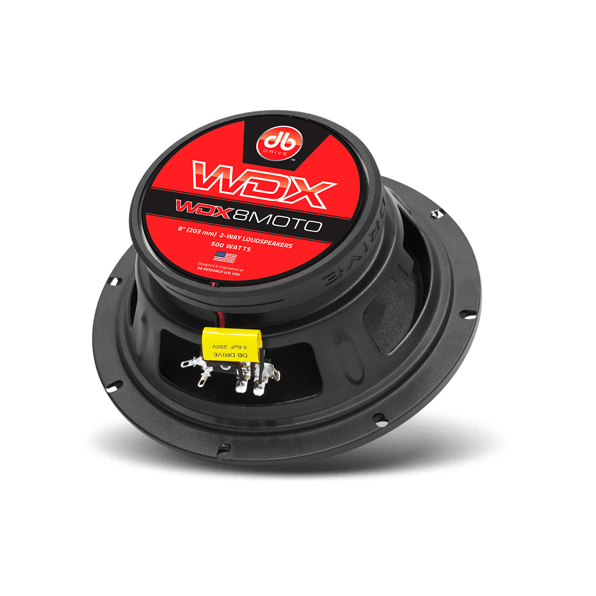 DB Drive WDX8MOTO | 8 Inch 500W 4 Ohm 2-Way Coaxial Speakers (Pair)