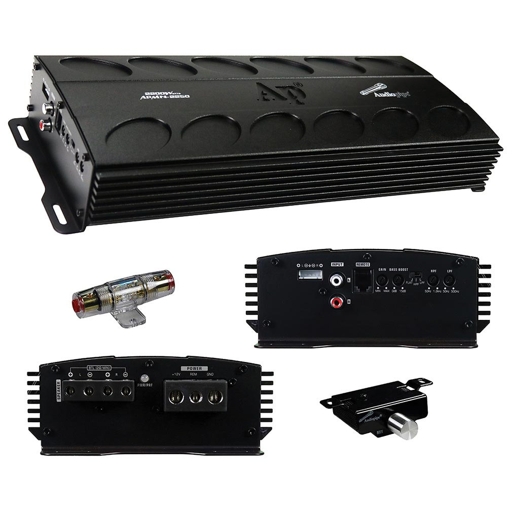 Audiopipe APMN 2200W Max 2 Channel Class D Full Range Amplifier