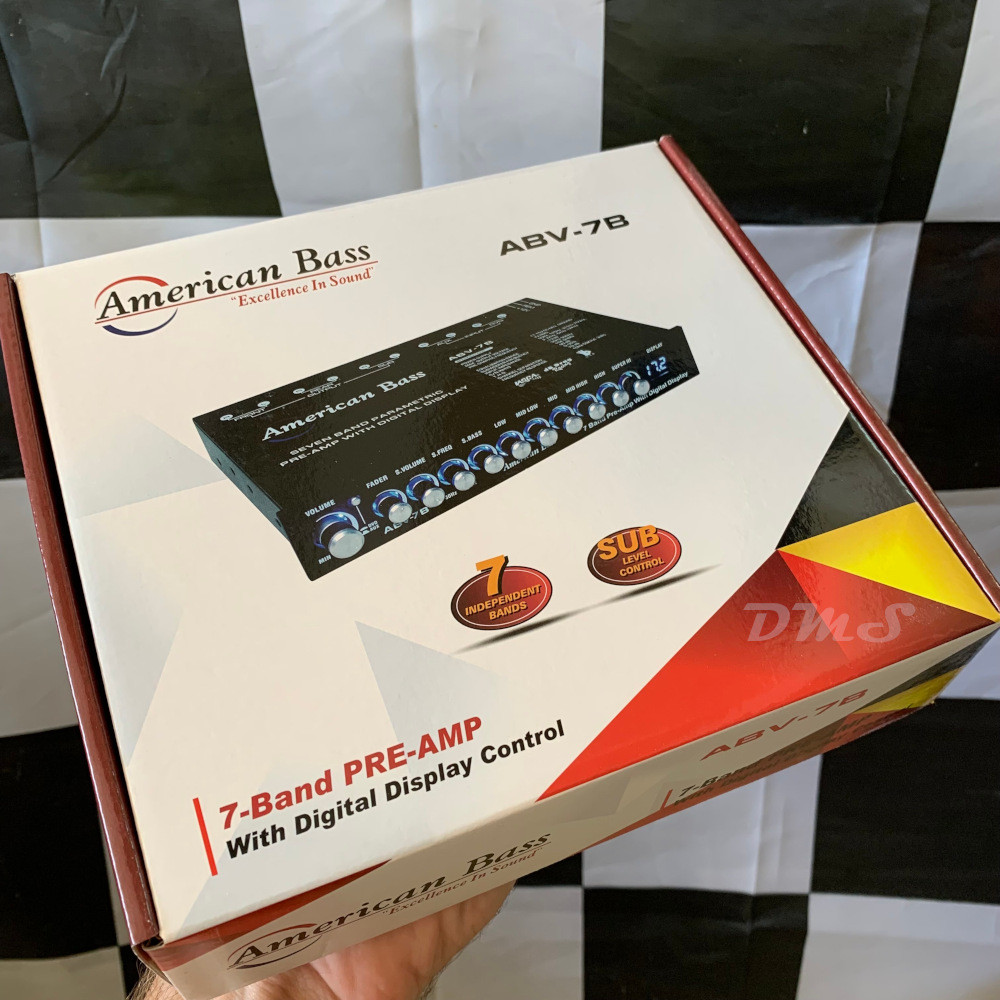 American Bass AB-7B-V | 7 Band Parametric Equalizer w/ LED Voltage American Bass AB-7B-V | 7 Band Parametric Equalizer w/ LED Voltage