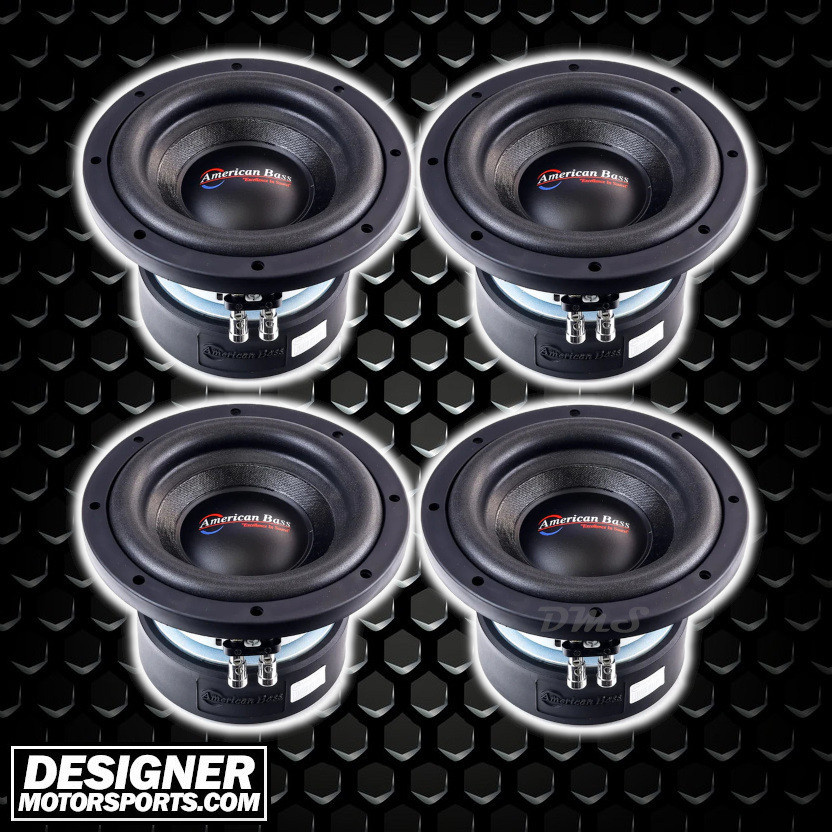 アメジスト American Bass XD 8 Inch 900W DVC 4 Ohm Subwoofers | XD844 (4 Pack)