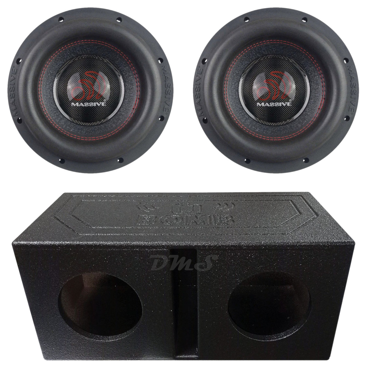 Massive Audio HIPPO H84X Package Dual Inch 1400W DVC Ohm