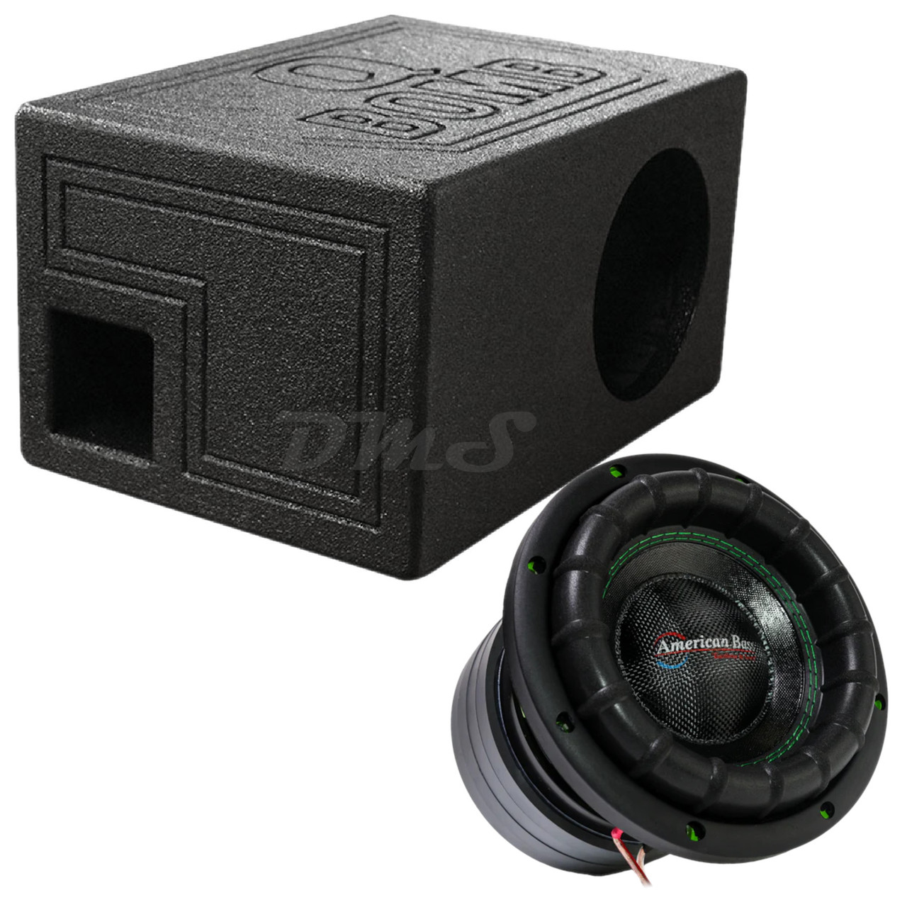 American Bass GODZILLA 8 Package | 8" 2400W D4 Subwoofer & QBomb Ported Box American Bass GODZILLA 8 Package | 8" 2400W D4 Subwoofer & QBomb Ported Box