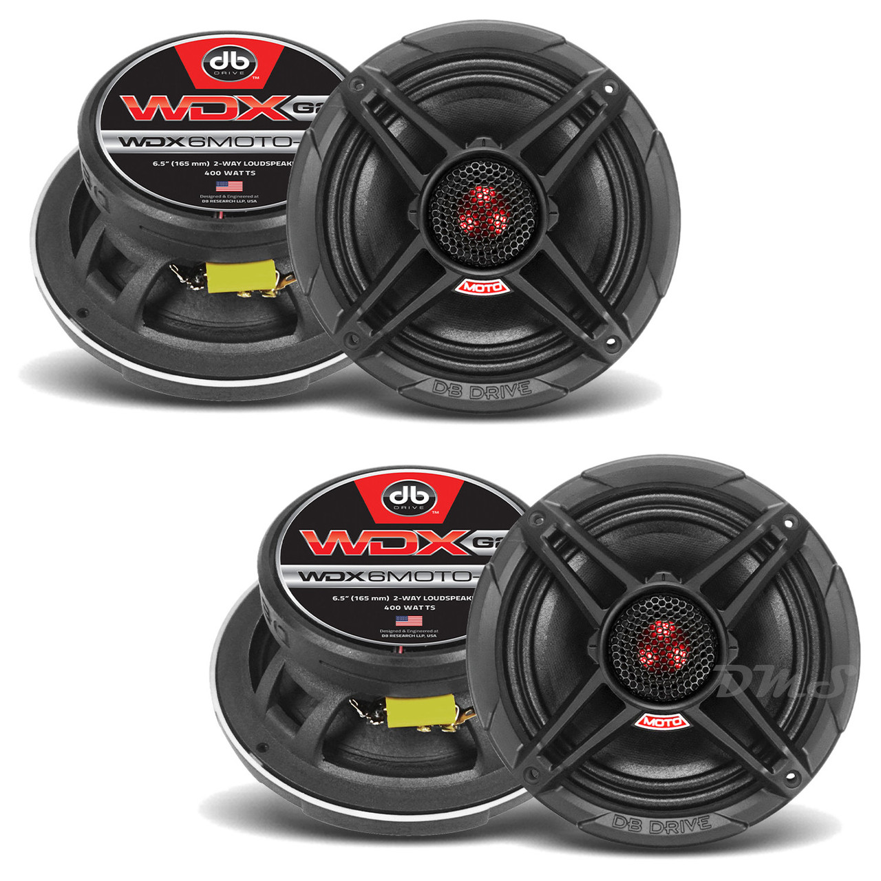 DB Drive WDX6MOTO-G2 | 6.5 Inch 400W 4 Ohm 2-Way Coaxial Speakers