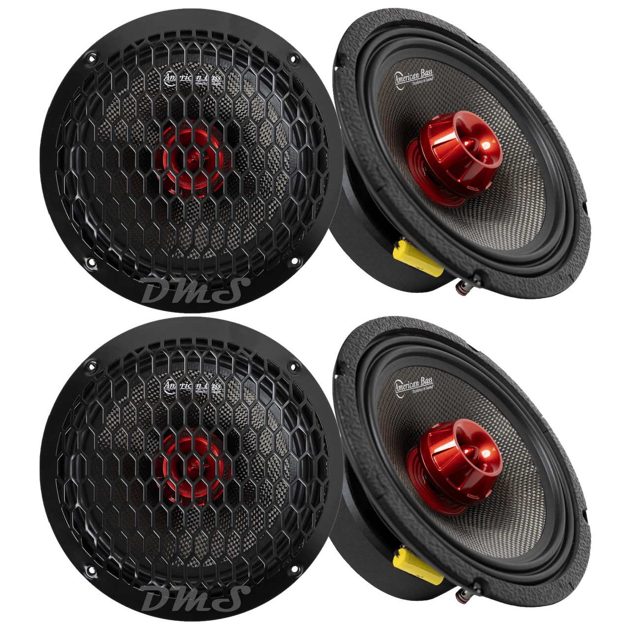 PERBEAT THUNDER BASS PBS28 スピーカー　イベントにOK American Bass BK Biker Series 8 Inch 800W 4 Ohm Pro Speakers