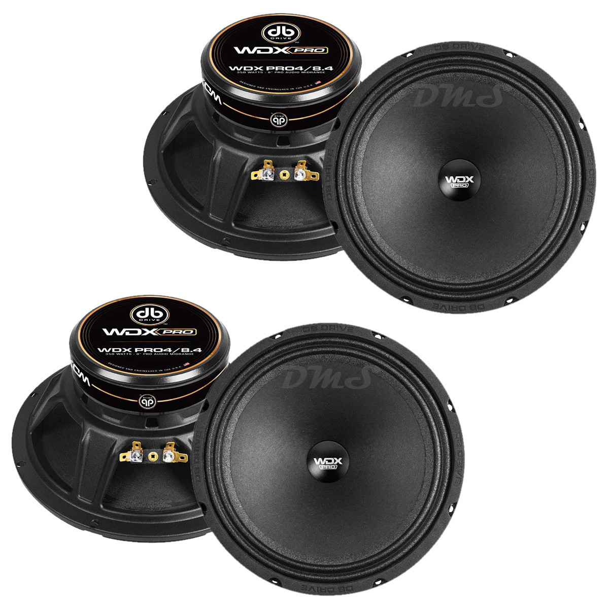 DB Drive WDX PRO4 8 Inch 350W 4 Ohm Midrange Speakers | WDXPRO4